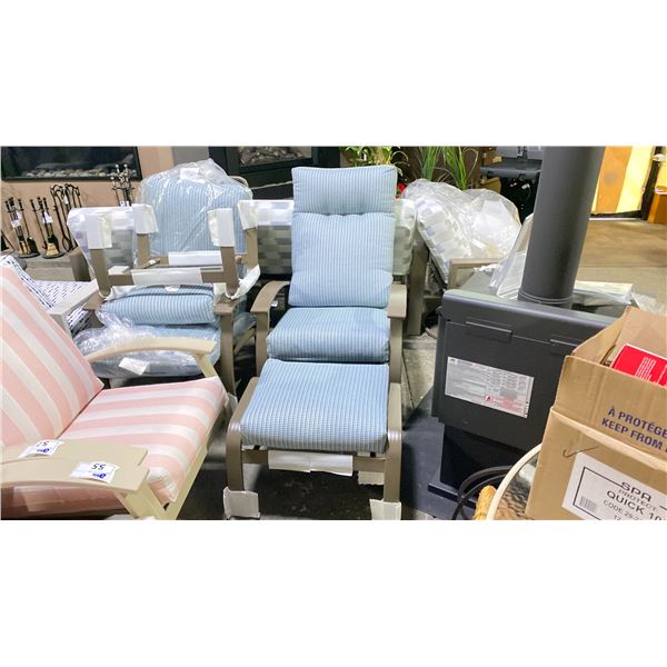 TELESCOPE CASUAL BELLE ISLE HI-BACK CHAIR WITH OTTOMAN