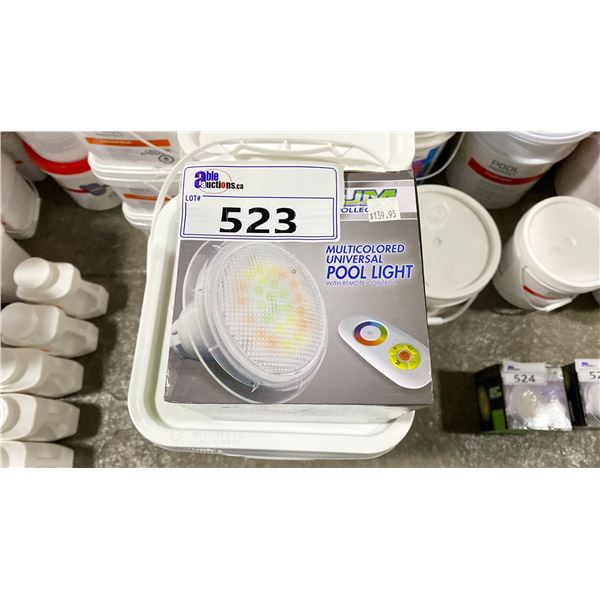 MULTICOLORED UNIVERSAL POOL LIGHT RETAILS $160