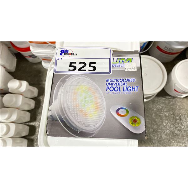 MULTICOLORED UNIVERSAL POOL LIGHT RETAILS $160