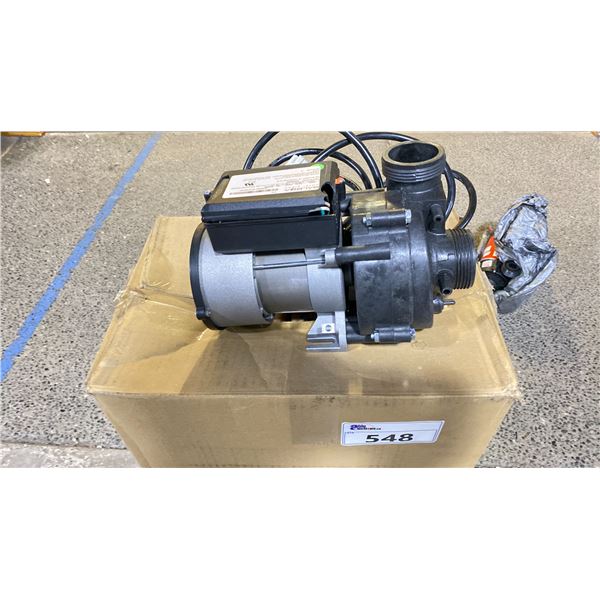 BALBOA WATER GROUP SPA PUMP. PART NUMBER 1030056. .25HP ELECTRIC PANEL COVER IS CRACKED