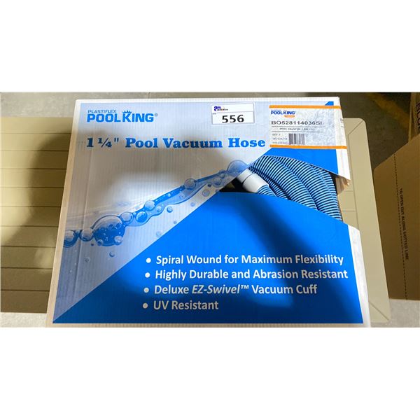 POOL KING 1 1/4" POOL VAC HOSE. 36'