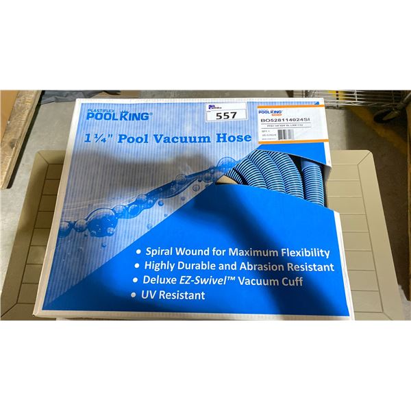 POOL KING 1 1/4" POOL VAC HOSE. 24'
