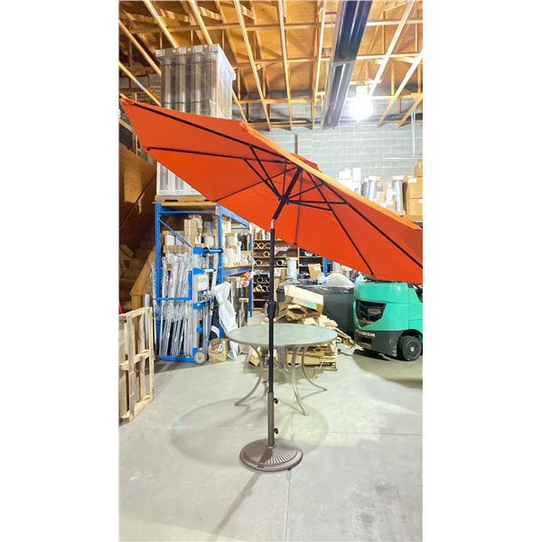 HENRY KA 9' OCTAGONAL TILT UMBRELLA WITH WEIGHTED BASE