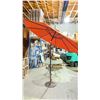 Image 1 : HENRY KA 9' OCTAGONAL TILT UMBRELLA WITH WEIGHTED BASE