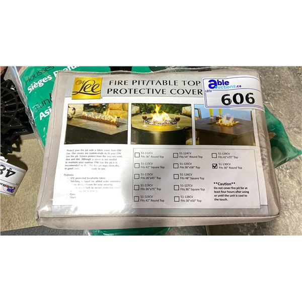 OW LEE FIRE PIT TABLE TOP PROTECTIVE COVER FITS 30" ROUND TABLE