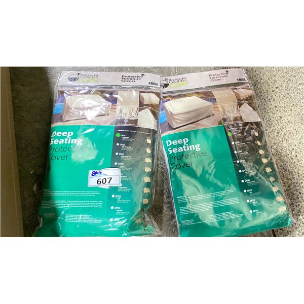 PAIR OF TREASURE GARDEN FURNITURE PROTECTOR COVERS. MODEL CP711