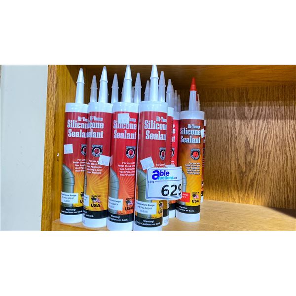 GROUP LOT HI-TEMP SILICONE SEALANT-APPROX 28 TUBES. RETAIL $19.95 EACH