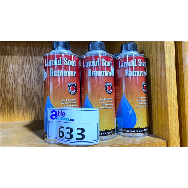 LOT OF APPROX 10 BOTTLES LIQUID SOOT REMOVER RETAIL $15/BOTTLE