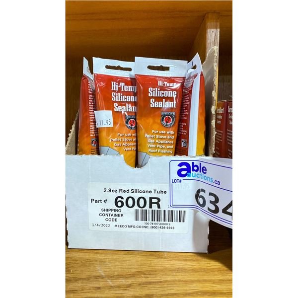 LOT OF APPROX 8 TUBES HI-TEMP SILICONE SEALANT RETAIL $12/TUBE