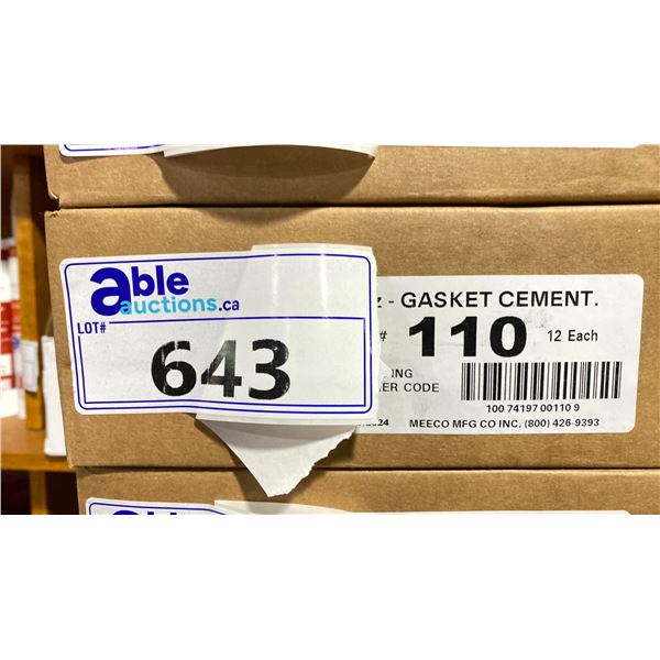 BOX OF 12 #110 GASKET CEMENT