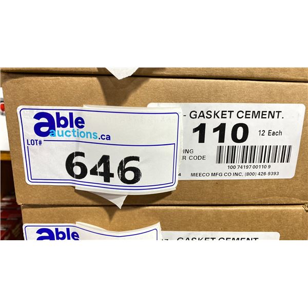 BOX OF 12 #110 GASKET CEMENT