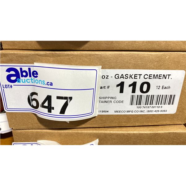 BOX OF 12 #110 GASKET CEMENT