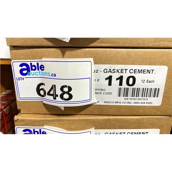 BOX OF 12 #110 GASKET CEMENT