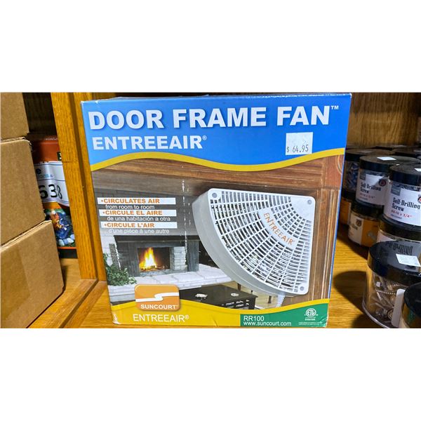 DOOR FRAME FAN BY SUNCOURT. CIRCULATES AIR FROM ROOM TO ROOM