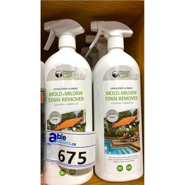 5 BOTTLES MOLD, MILDEW AND STAIN REMOVER RETAILS $30/BOTTLE