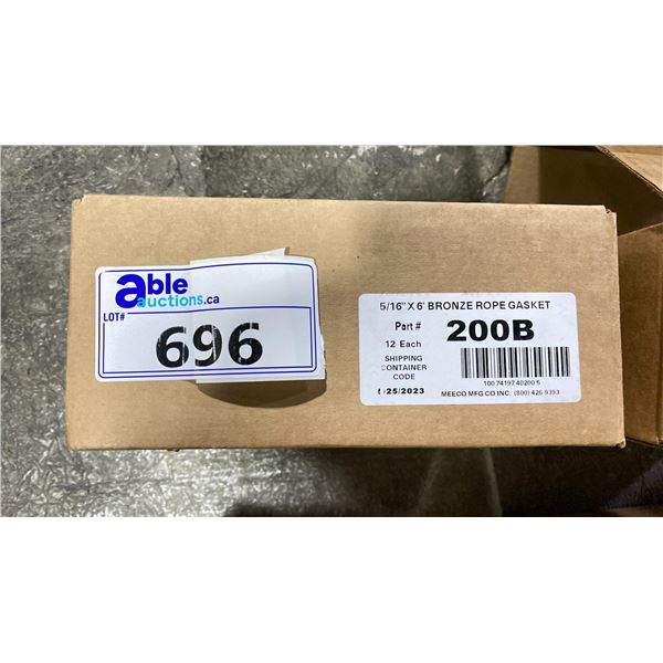 CASE OF 12 5/16"X6' BRONZE ROPE GASKET PART #200B