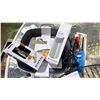 Image 2 : GROUP LOT CAST IRON SKILLET, FISH BASKET, DUAL PRONG SKEWERS, HOT DOG ROLLER, BBQ LIGHTERS, GOURMET