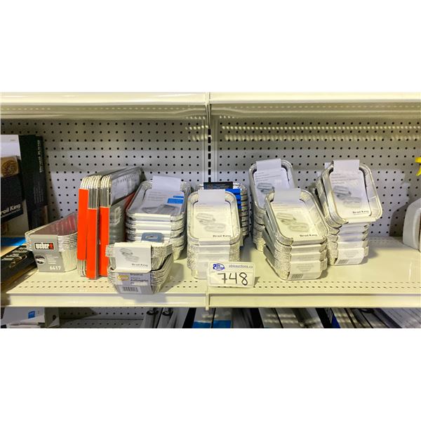 SHELF LOT OF ASST FOIL CATCH PANS APPROX RETAIL $375