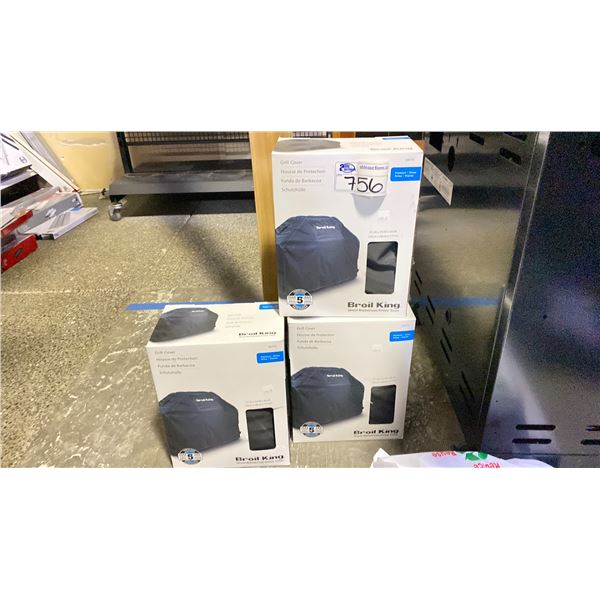 3 PREMIUM GRILL COVERS. 51X23X46"