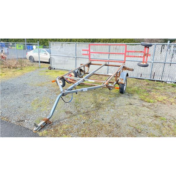 2007 BCI SPA DOLLY FLAT DECK TRAILER, GREY VIN 4MKD111107H003496