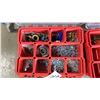 Image 2 : 2 MILWAUKEE BINS WITH ASST SCREWS, PIPE FITTINGS, ETC