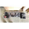 Image 1 : 4 HUSKY PARTS BINS WITH LARGE FUSE ASST, PLASTIC PIPE FITTINGS, SCREWS, ETC