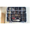 Image 5 : 4 HUSKY PARTS BINS WITH LARGE FUSE ASST, PLASTIC PIPE FITTINGS, SCREWS, ETC