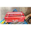 Image 6 : MASTERCRAFT RED METAL TOOLBOX WITH SCREW DRIVERS, DRILL BITS, ALLAN KEYS, WHEEL PULLER, ASST