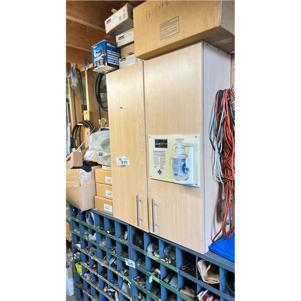 CONTENTS OF MAPLE GRAIN CABINET PLUS OTHER BOXES. PROPANE REGULATORS, NAT GAS CONVERSION KITS AND