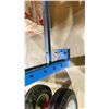 Image 2 : BLUE RACKING 12'4"X42"X8' WITH 2 UPRIGHTS, 4 BEAMS, PLYWOOD DECKING. PURCHASED NEW IN 2021