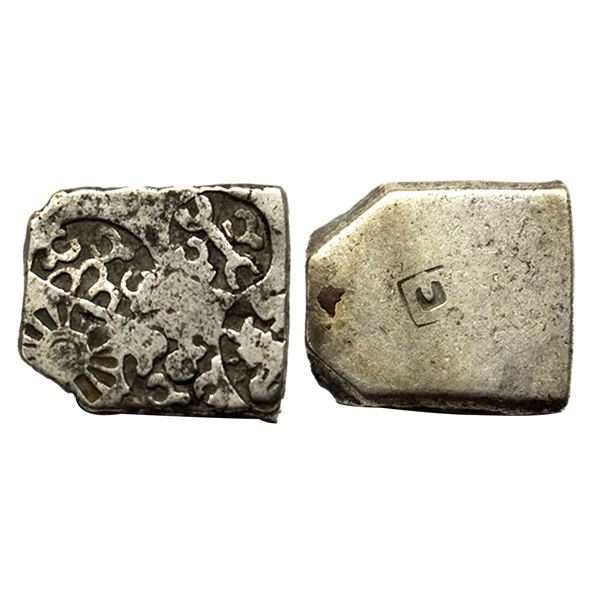 Ancient, Mauryan, Magadha Imperial (C. 321-150 BC), Silver Karshapana, Punchmark, 3.37g