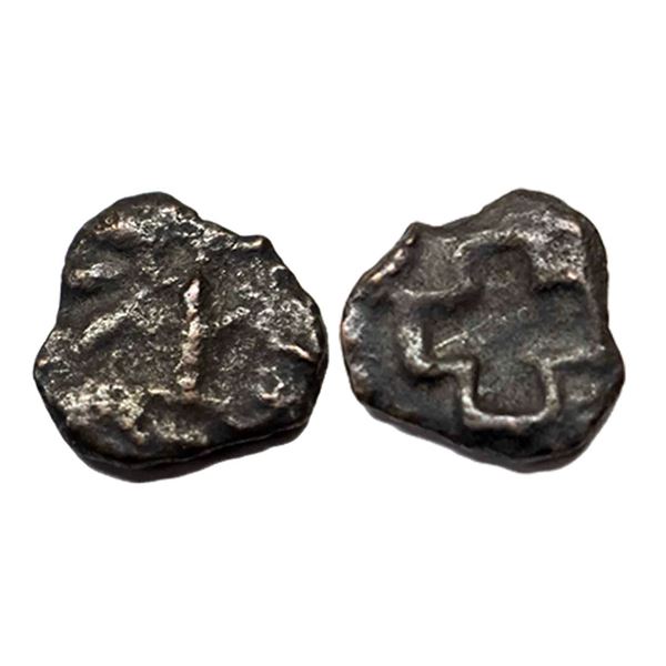 Ancient, Maurya-Sunga (2nd century BC), Copper Unit, Pieper# p.no 182,Coin no 215, 0.74g,