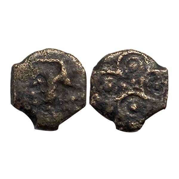 Ancient, Post-Mauryan, Kaushambi Region, Cast Copper, Bop & Pieper # 8, 0.85g,