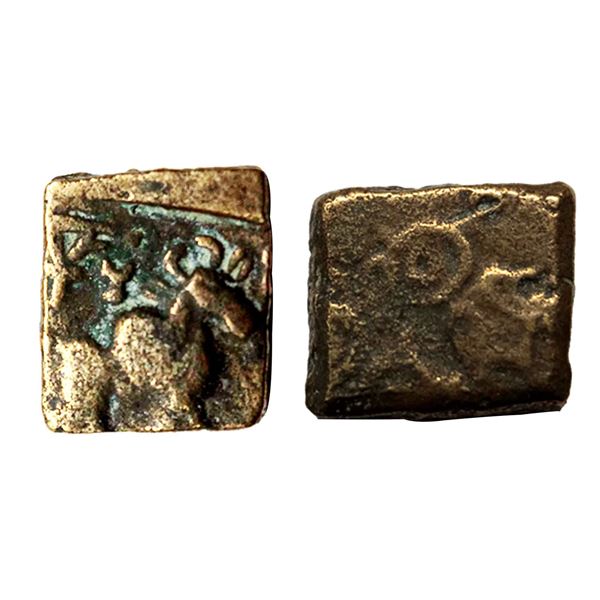 Ancient, Post-Mauryan, Central India, Narmada Valley, Uninscribed type, Copper Unit,2.19g