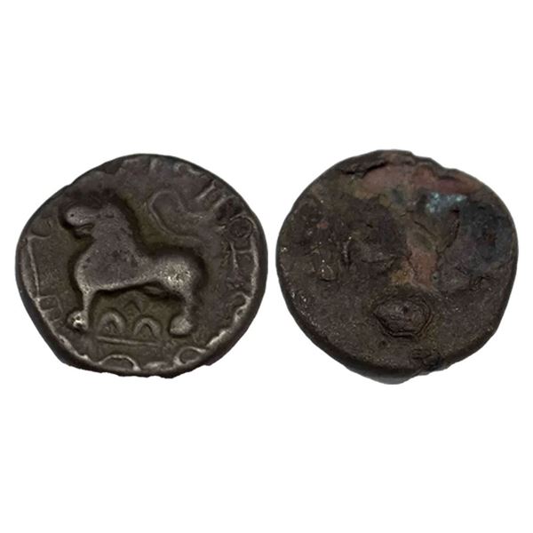 Ancient, Satavahanas, Sri Satakarni (c. 100 BC), Copper, 4.73 gms,