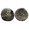 Image 1 : Ancient, Guptas, Kumaragupta I (c. 414-455 AD), Silver Drachma, (S. Kumar # TOTGE, pp. 332), 2.04 g