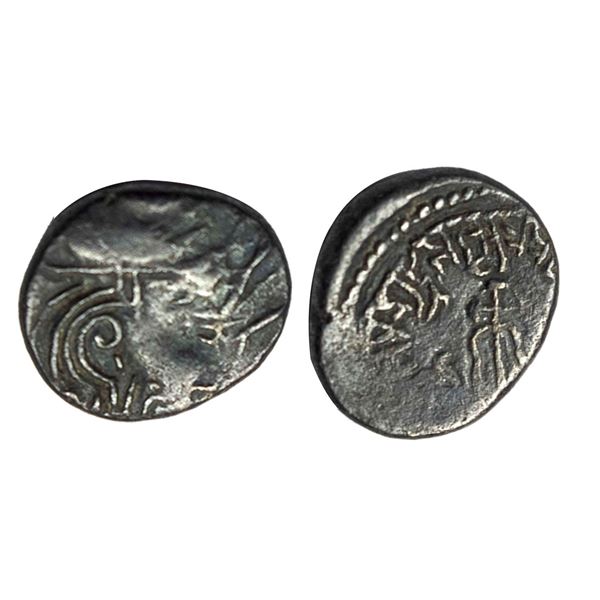 Ancient, Maitrakas of Vallabhi, Sharva Bhattaraka (c. 500-600 AD), Silver Drachma, Mitch ACW # 4885-