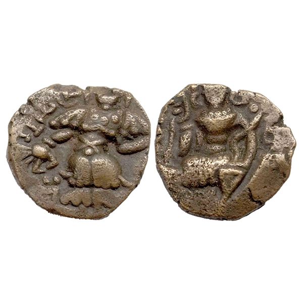 Hunas of Kashmir region, Toramana II (6th Century AD), Copper Unit, Pieper # 1983 , pg. 304, 7.37g