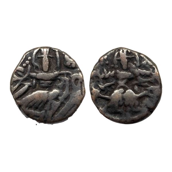 Hindu Rulers of Medieval Kashmir, Copper Drachma, Utpala Dynasty, Gopalavarman (903-905 AD), 4.66g,