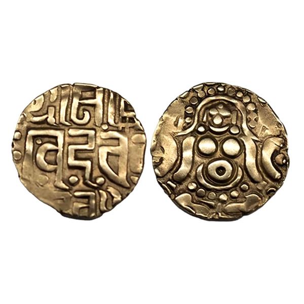 MEDIEVAL INDIA, Gahadavalas of Kanauj, Govinda Chandradeva (c. 1114-1154 AD), Gold 4 1/2 Masha, 3.98