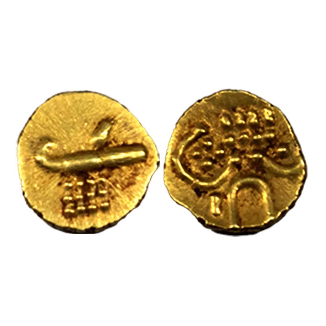 Coorg, gold fanam of Veera Raya, 0.37g.