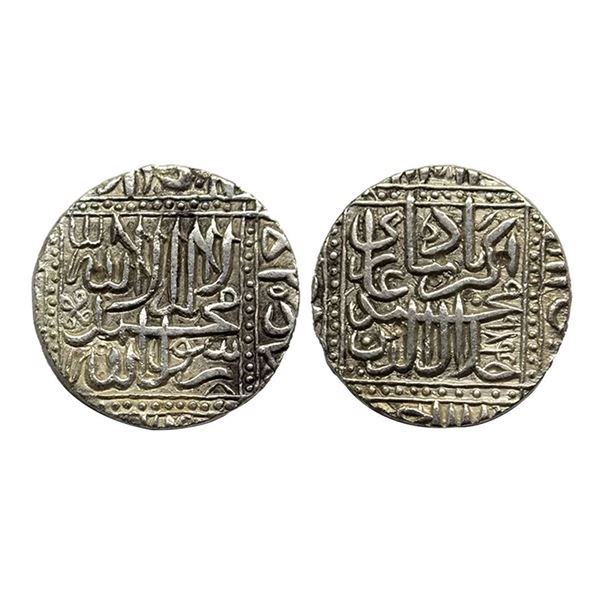 Mughal, Akbar (AH 963-1014, 1556-1605 AD), Silver Rupee, Ahmedabad Mint, AH 984, KM # 80.2,11.00 g