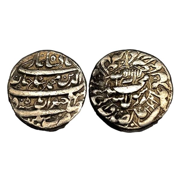 Shah Jahan (1628-1653 AD), Silver Rupee, Bhakkar Mint, AH 1042/RY 6, with Emperor's full name and ti