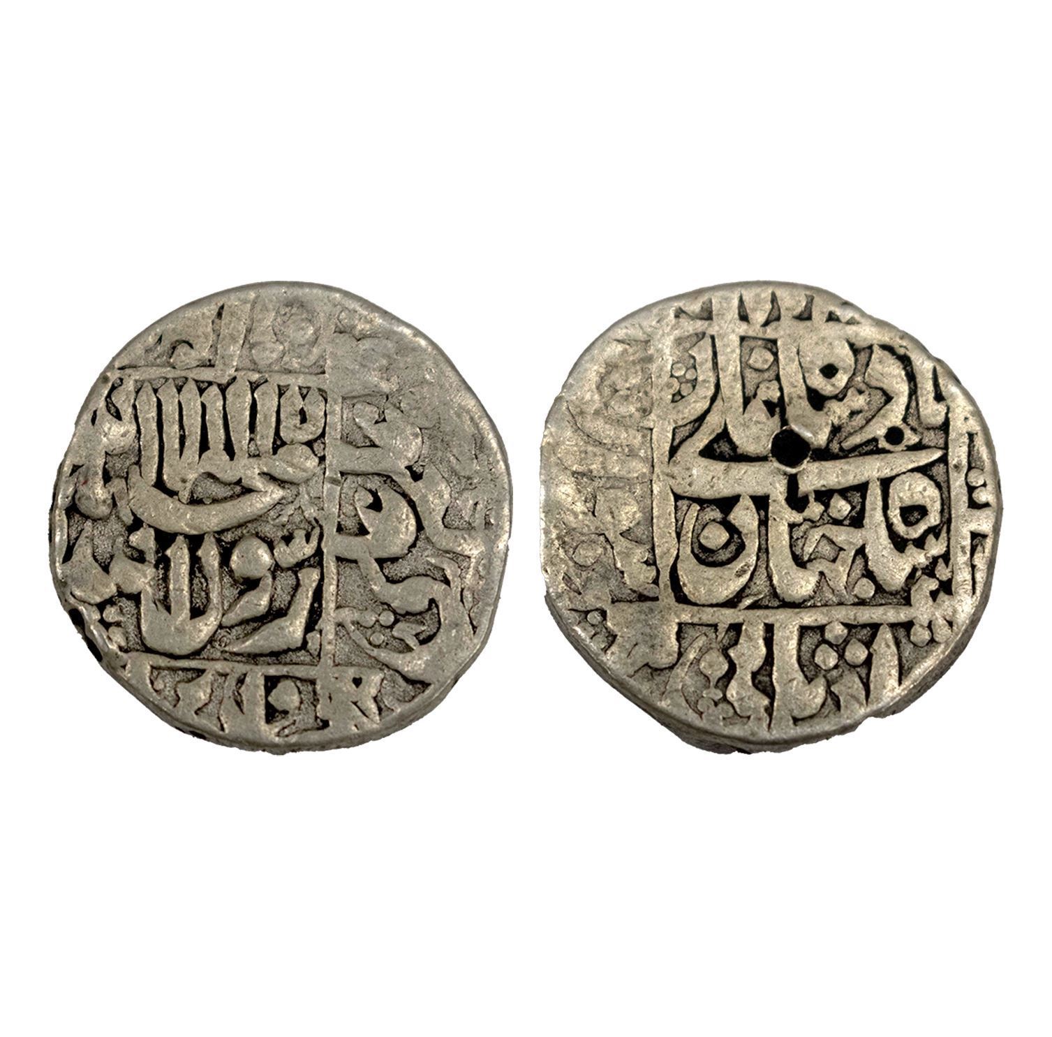Shah jahan (1628-1658 AD) - silver rupee, 'square areas' type, Kalima ...