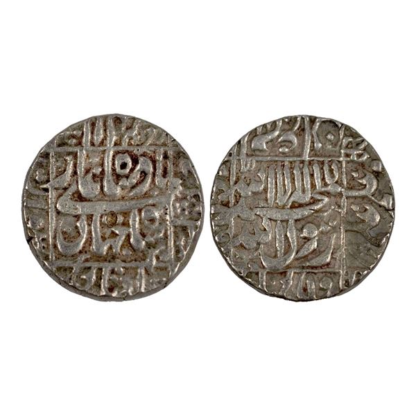 Shah Jahan, Silver Rupee, 11.49g, Surat Mint, legend in four lines on both sides (KM 222.13).