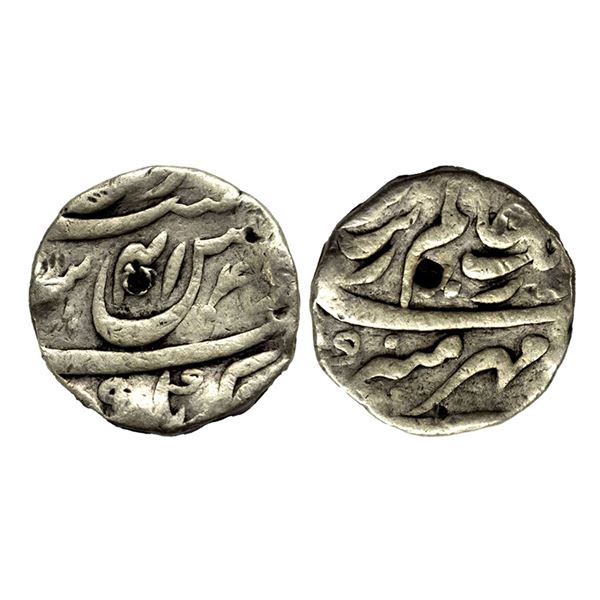 Aurangzeb (1658-1707 AD), silver rupee, 'Mahar-e-Munir' Akbarnagar mint, RY 41, 11.54g,