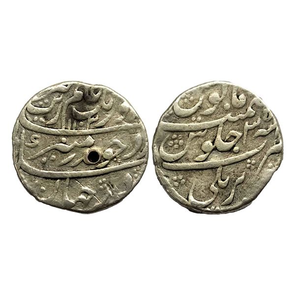 Aurangzeb (1658-1707 AD), silver rupee, Bareli mint, AH1103/RY 35, 11.46g,