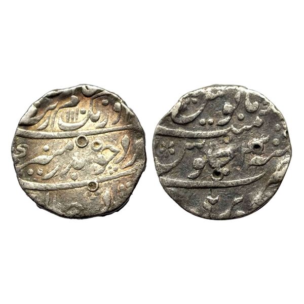 Aurangzeb (1658-1707 AD), silver rupee, Bareli mint, AH 1110, 11.33g.