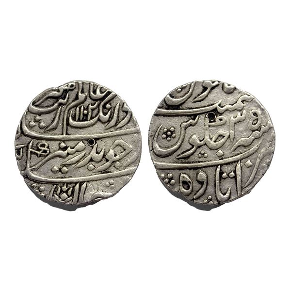 Aurangzeb (1658-1707 AD), silver rupee, Itawa mint, AH 1102/RY 35, KM 300.39, 11.51g.