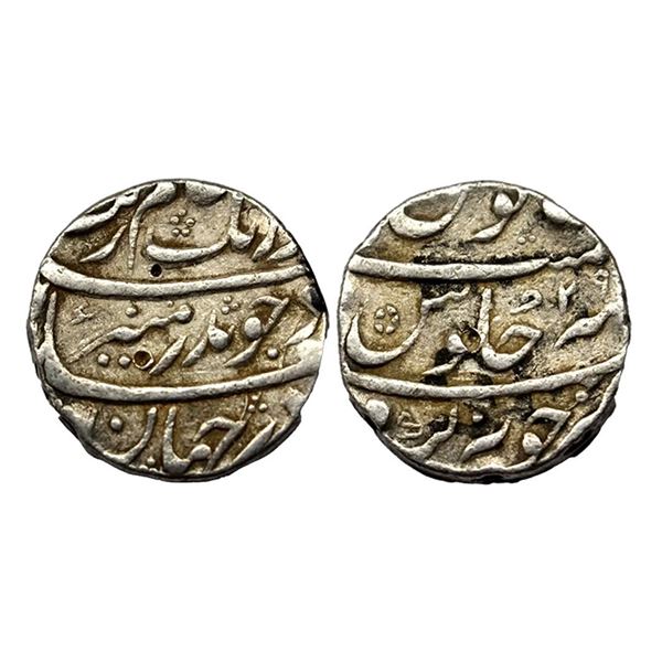 Mughal, Aurangzeb (AH 1068-1118, 1658-1707 AD), Silver Rupee, 11.49 gms, 25.02 mm, Junagadh Mint, RY